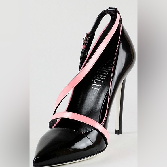 Black and Pink Loriblu Heels - Picture 1 of 9